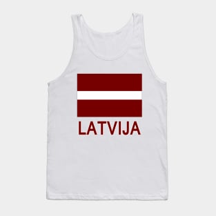 The Pride of Latvia - Latvian National Flag Design (Latvian Text) Tank Top